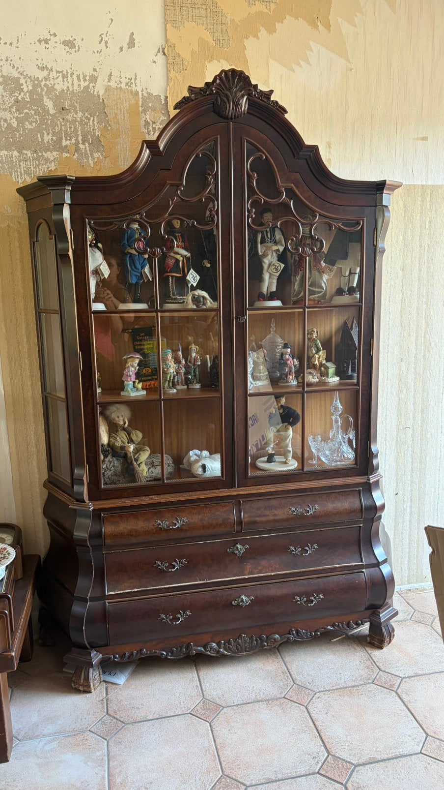 Vitrine, Huis en Inrichting, Kasten | Vitrinekasten, Ophalen, 100 tot 150 cm, Zo goed als nieuw, 150 tot 200 cm