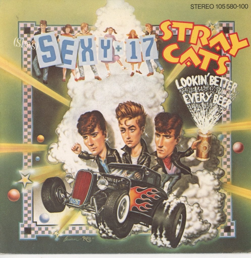 S Stray Cats - Sexy And 17, Gebruikt, Verzenden, 7 inch, Beschermende buitenhoes