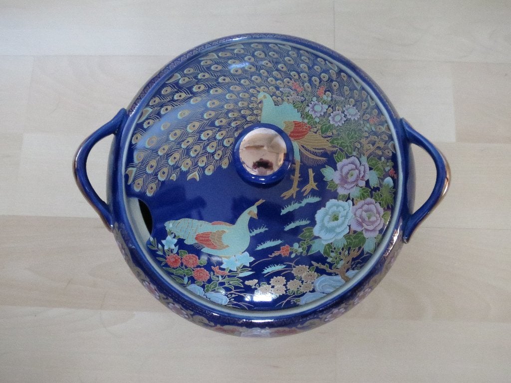 mooie schaal met deksel uit porselein handgeschilderd 30/20, Antiek en Kunst, Ophalen of Verzenden