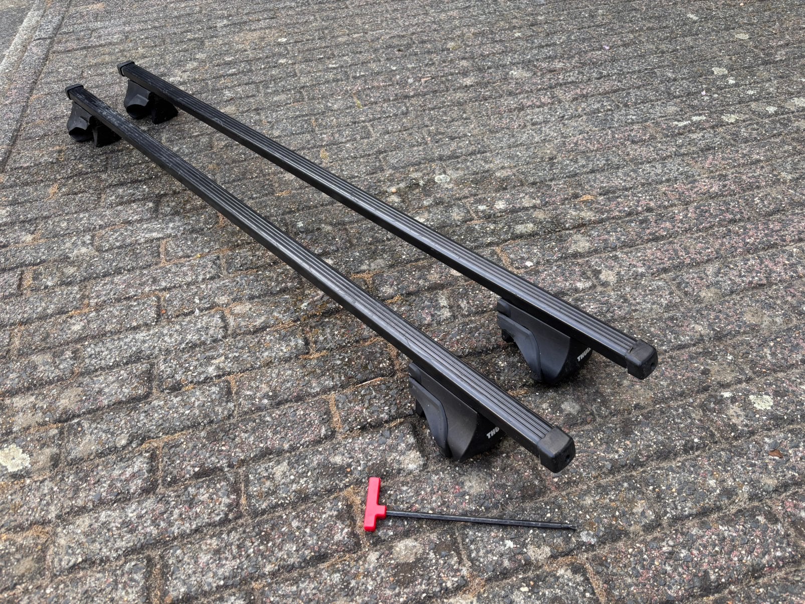 Thule dakdragers open rail (oa Touran, Kodiaq, Karoq), Auto diversen, Dakdragers, Ophalen, Gebruikt