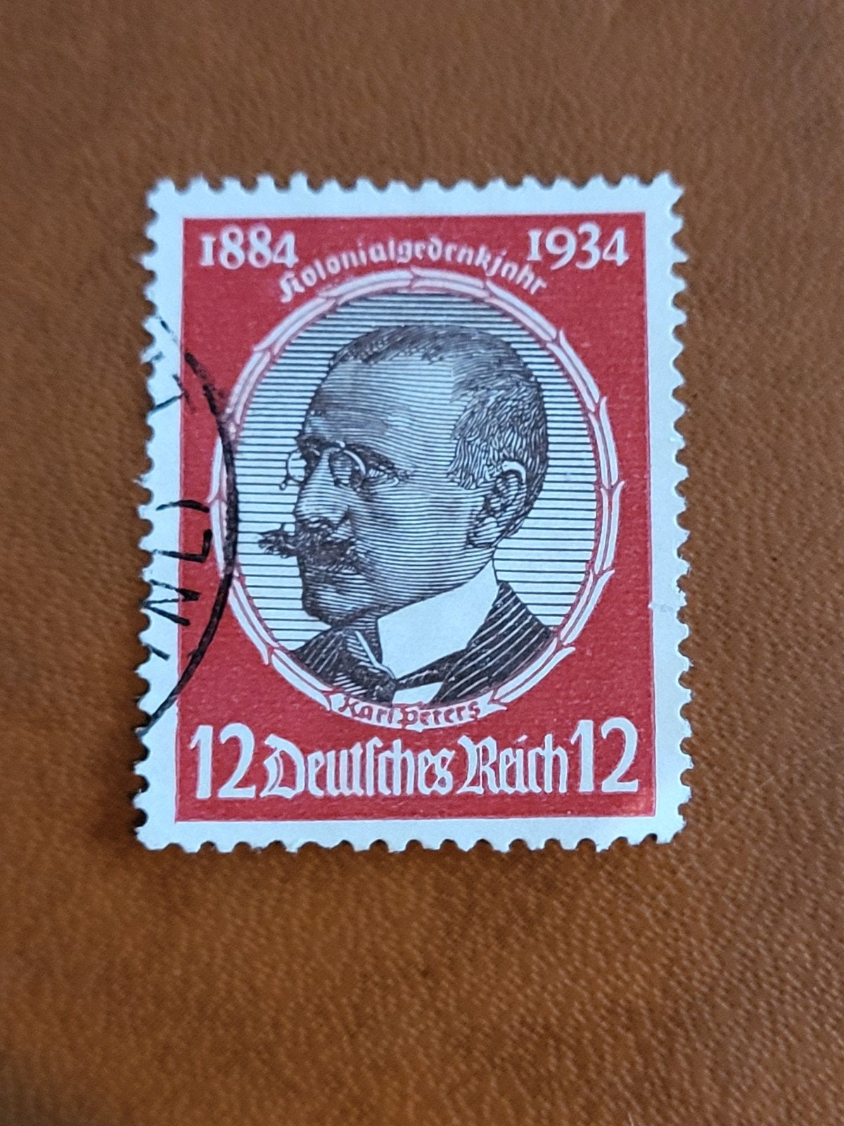 Duitsland 1934 Karl Peters Kolonialgedenkjahr postzegel, Ophalen of Verzenden
