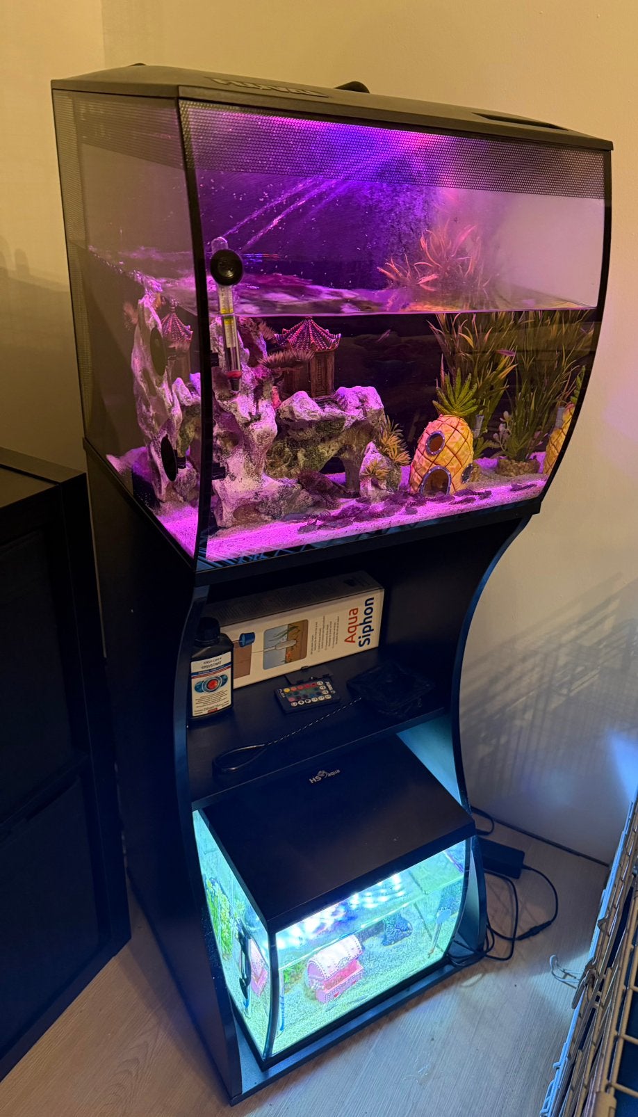 Aquarium, Ophalen, Fluval, Inclusief toebehoren, Gevuld zoetwateraquarium