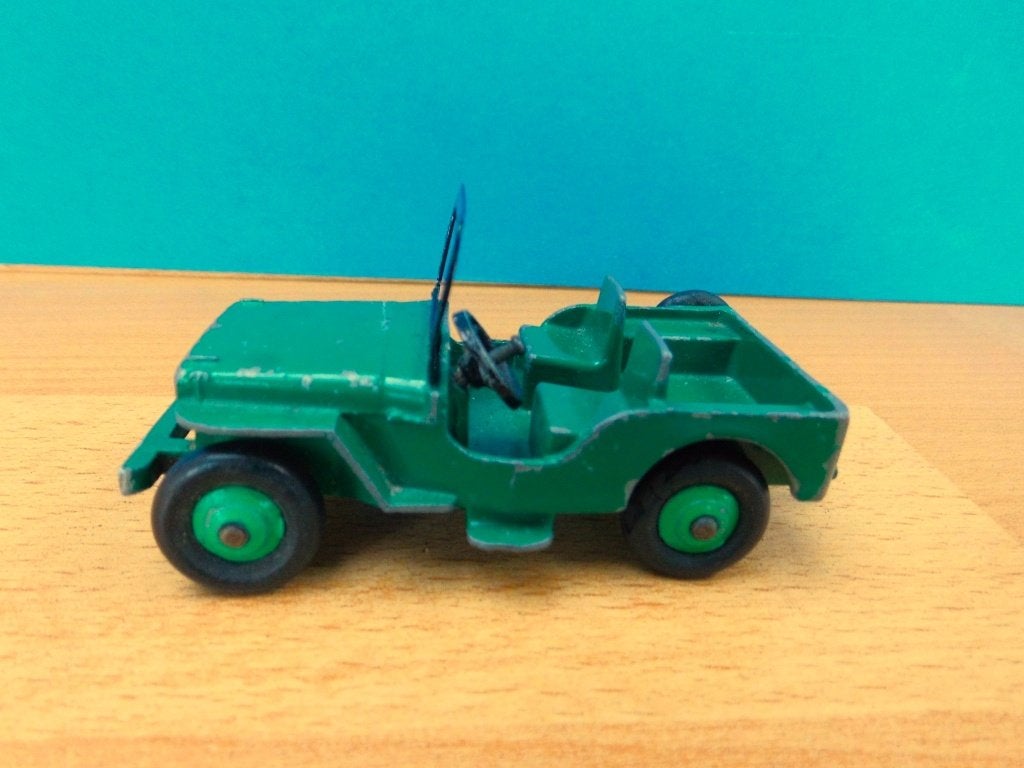 Dinky Toys 25y/405 groene Universal Jeep, Hobby en Vrije tijd, Modelauto's | 1:43, Ophalen of Verzenden, Gebruikt, Overige typen