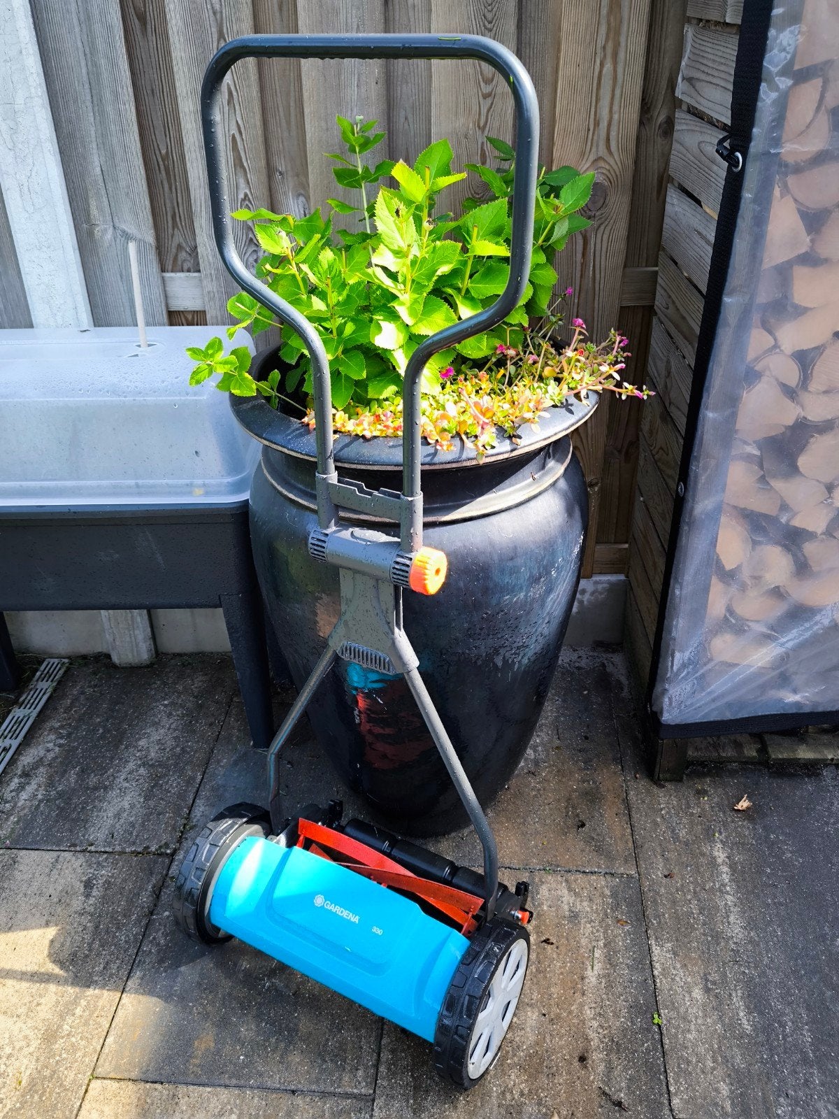 Gardena 330 Handgrasmaaier -, Ophalen, Gebruikt, Handgrasmaaier, Opvangzak