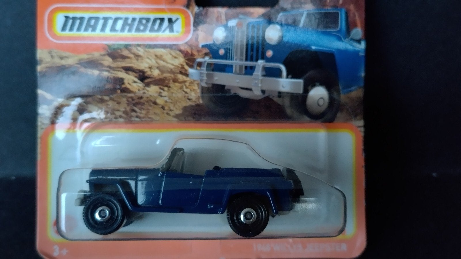 Jeep Willys Jeepster blauw 1:64 Matchbox Pol, Auto, Verzenden, ., Nieuw