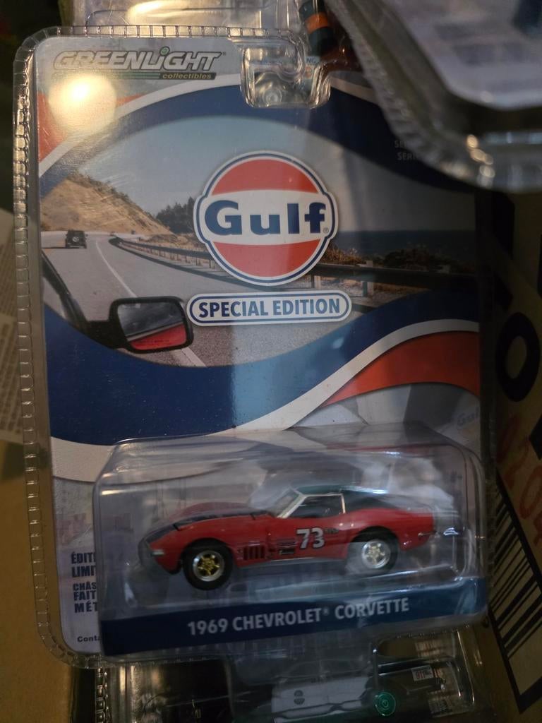 GreenLight Collectibles 1969 Chevrolet Corvette Gulf, Ophalen of Verzenden, Greenlight, Onbekend, Onbekend