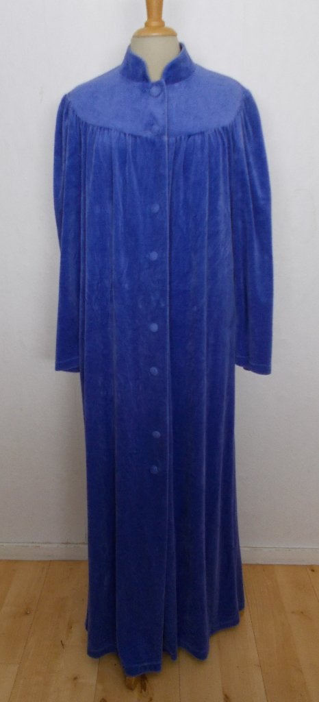 Mooie blauwe fluweel look badjas van Bohne! L, Verzenden, Zo goed als nieuw, Maat 42/44 (L)