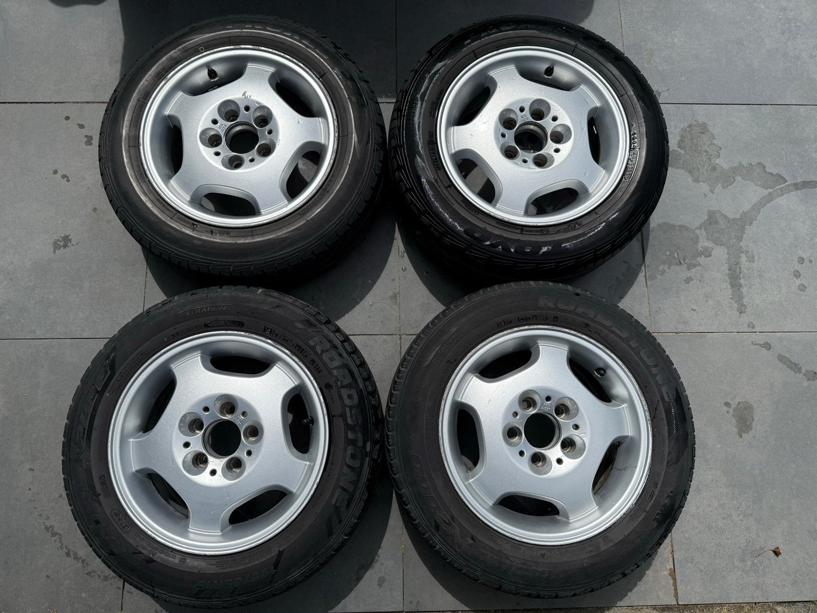 4x velgen met banden geschikt voor Mercedes W124, Ophalen, 15 inch, Band(en), 195 mm