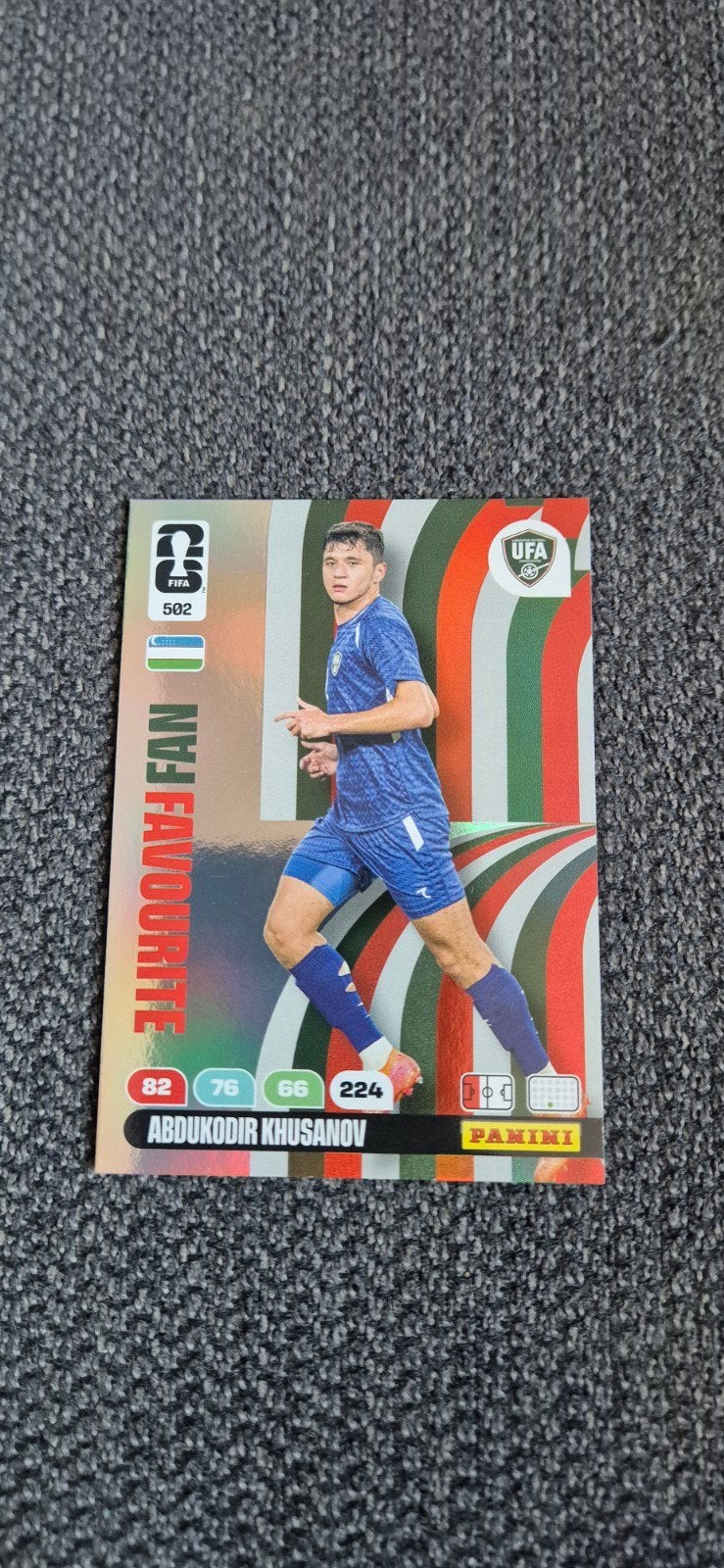 Abdukodir khusanov nr. 502, Verzenden, Nieuw, Losse kaart, Foil