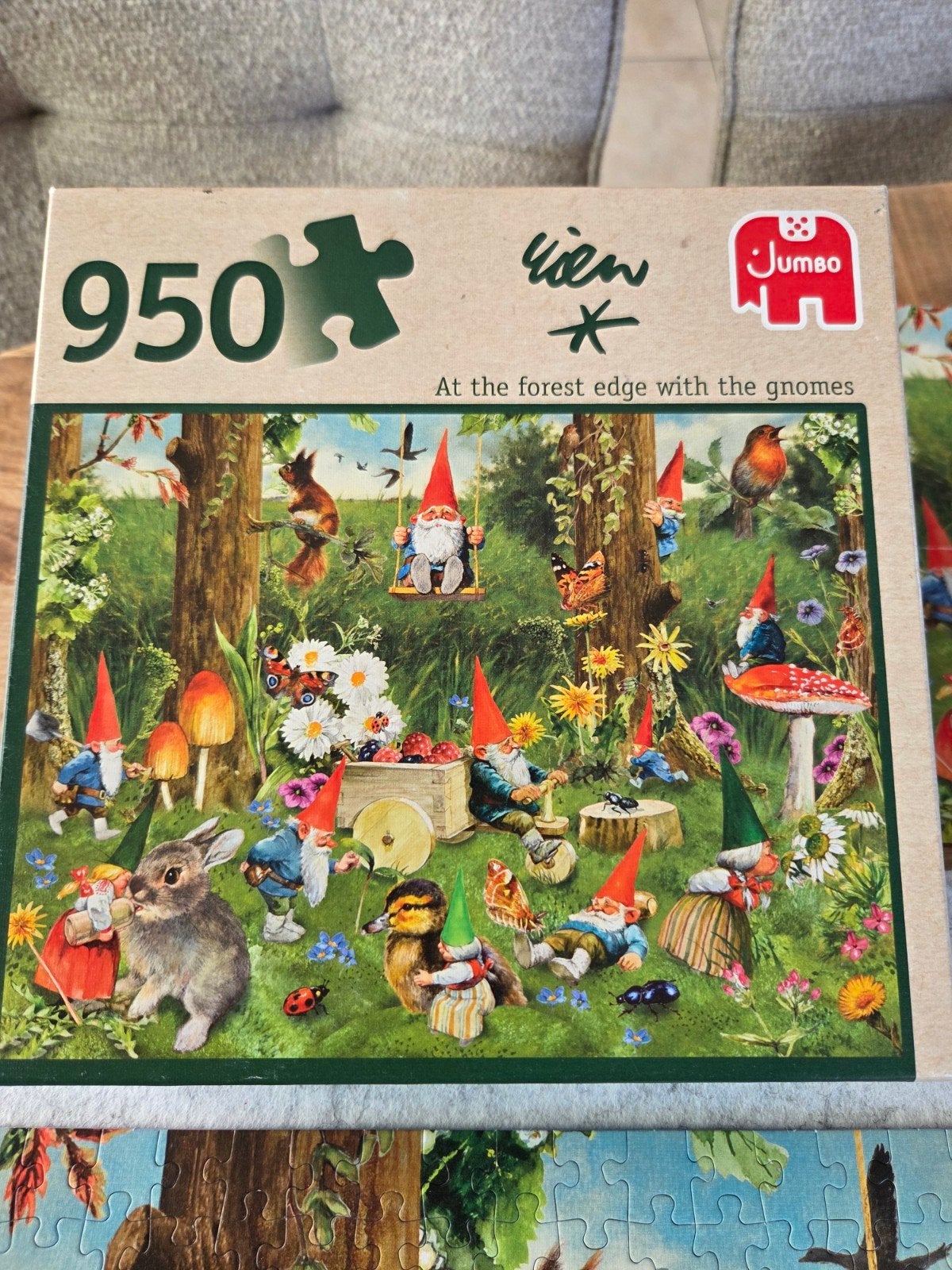 Jumbo Legpuzzel 950 stukjes Kabouters Puzzel Rien Poortvliet, Ophalen of Verzenden, 500 t/m 1500 stukjes, Zo goed als nieuw, Legpuzzel
