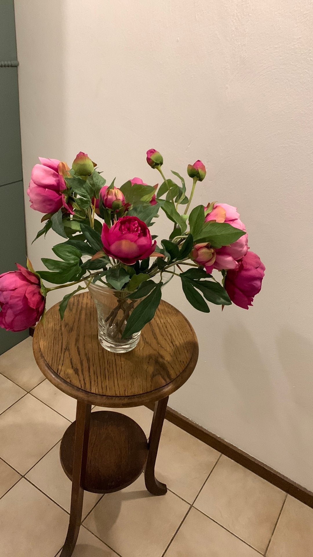 Kunstbloemen pioenrozen 6 takken, Binnen, Gebruikt, Roze, Verzenden