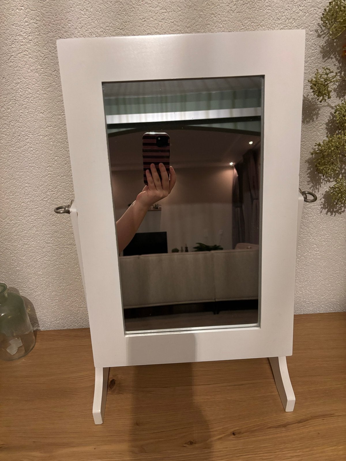 Witte sieradenkast met spiegel, Ophalen, Gebruikt
