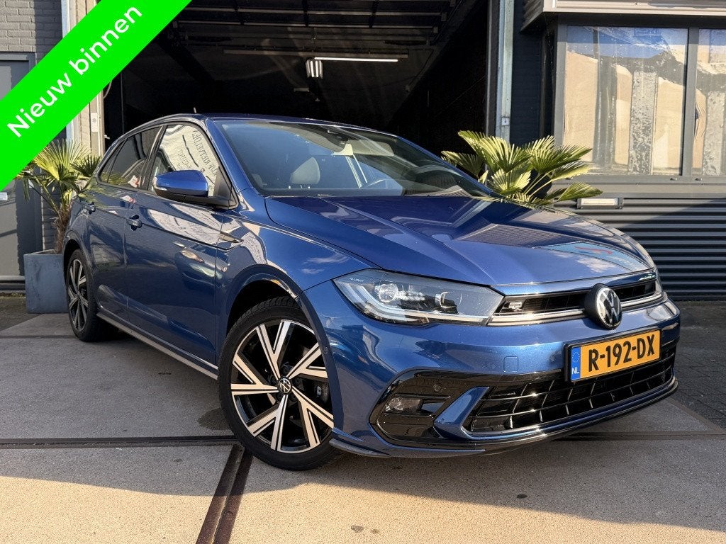 Volkswagen Polo 1.0 TSI 3x R-Line DSG Virtual ACC DCC! Inrui, Auto's, Stof, Gebruikt, Blauw, 1073 kg