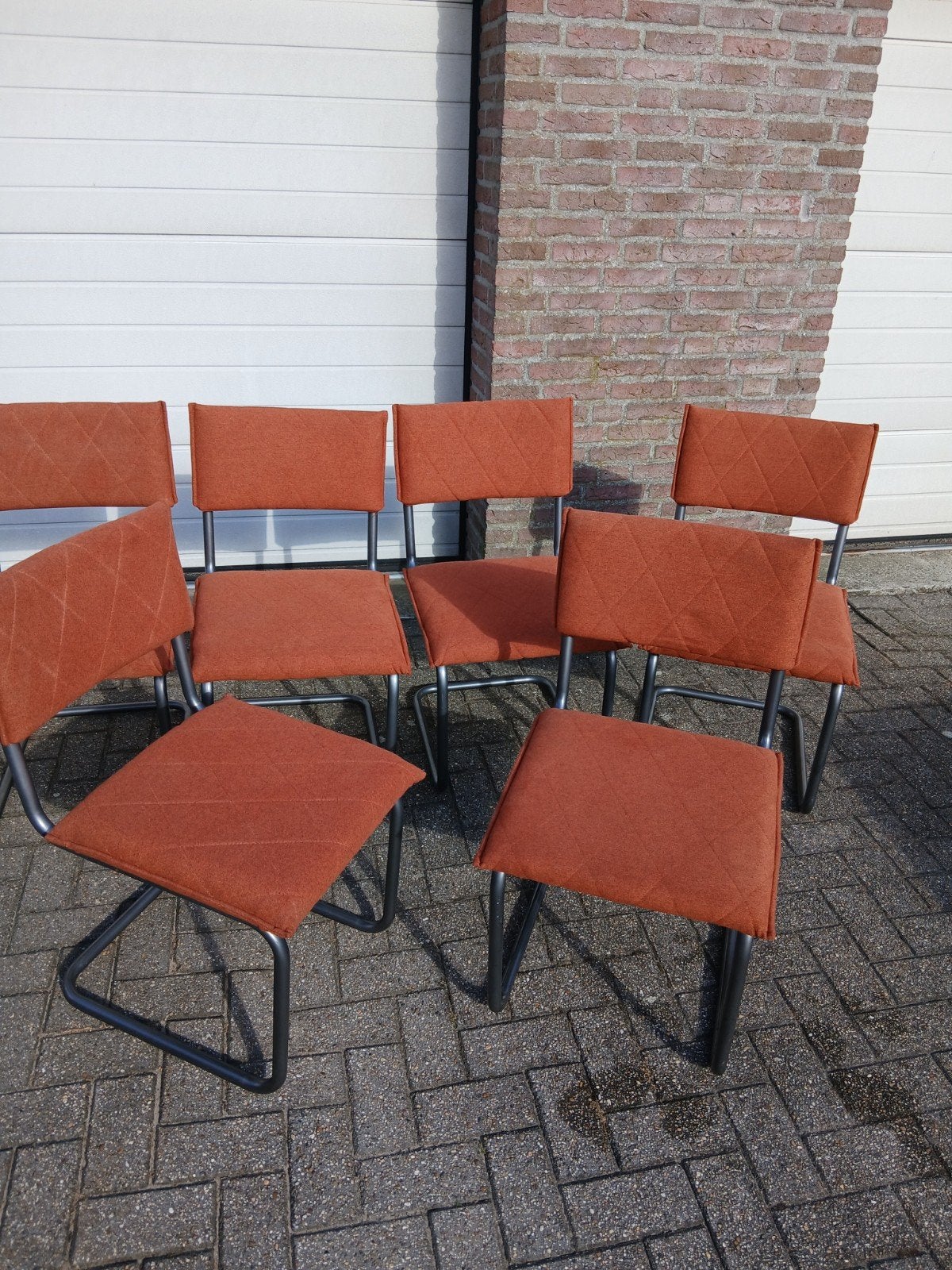 buizenstoelen sledestoelen 4x, Ophalen, Gebruikt, Vijf, Zes of meer stoelen