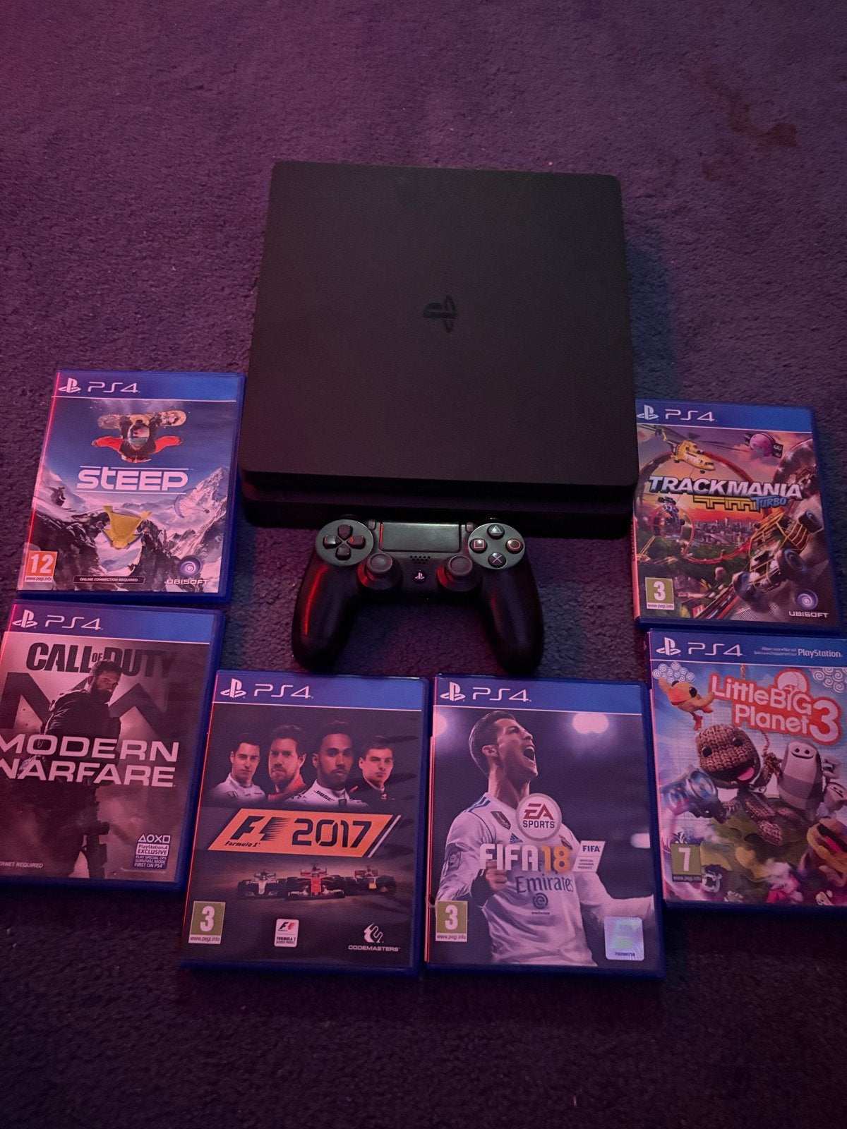 Playstation 4 Slim 1TB met games en controller, Ophalen of Verzenden, 1 TB, Met 1 controller, Slim
