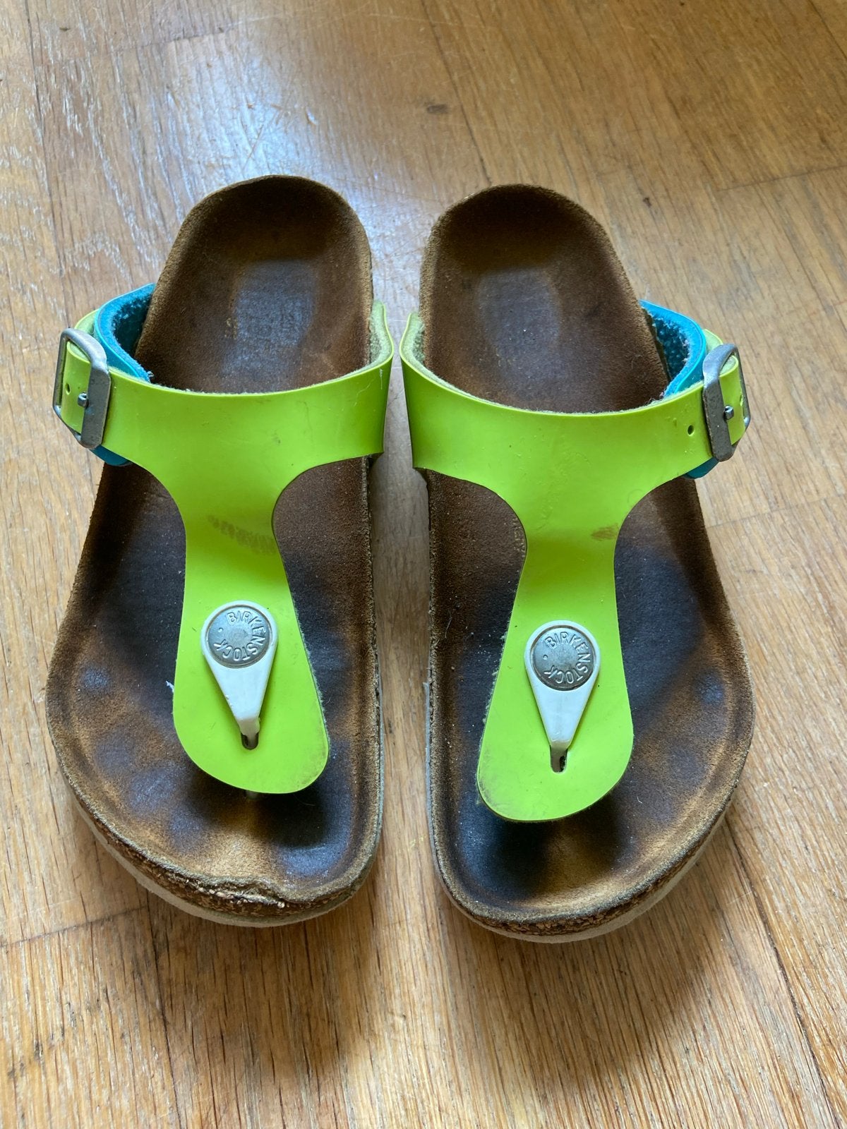 Birkenstock Gizeh teenslippers - Neon geel/groen maat 28/29, Ophalen of Verzenden, Gedragen, Geel, Slippers