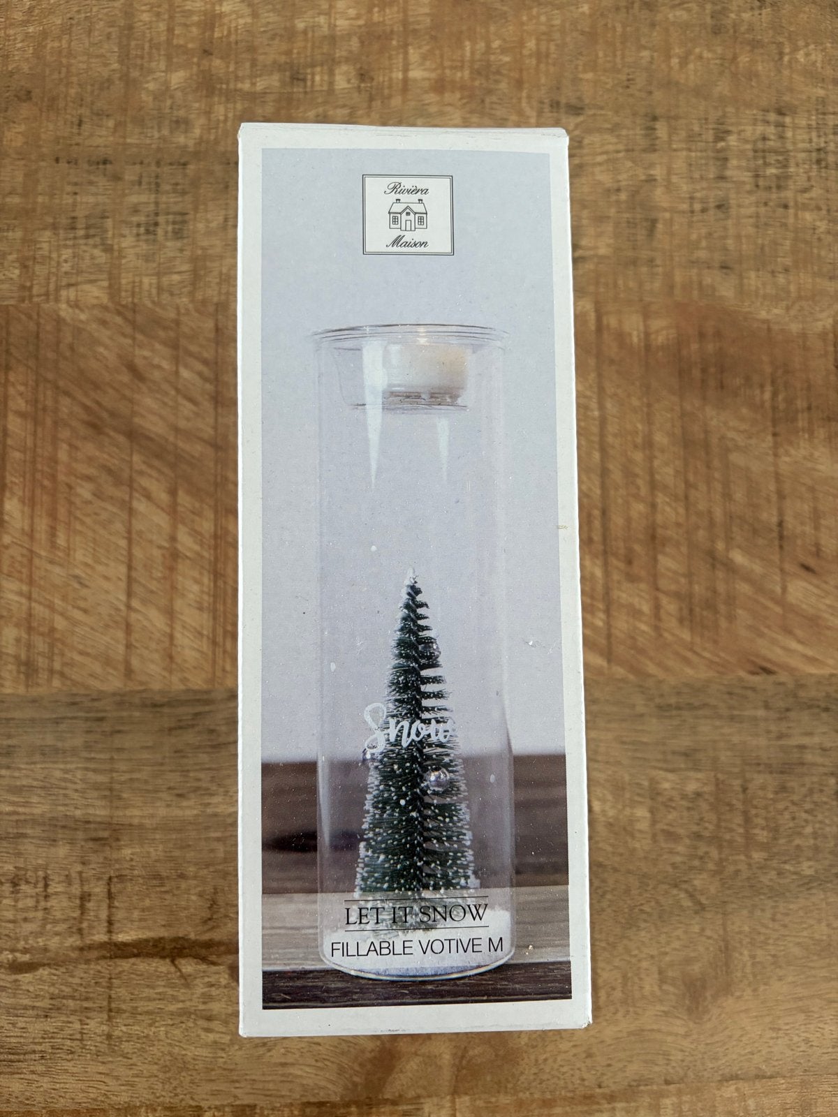 Riviera Maison Kerstboom Votive M, Ophalen of Verzenden, Zo goed als nieuw, Groen, Glas