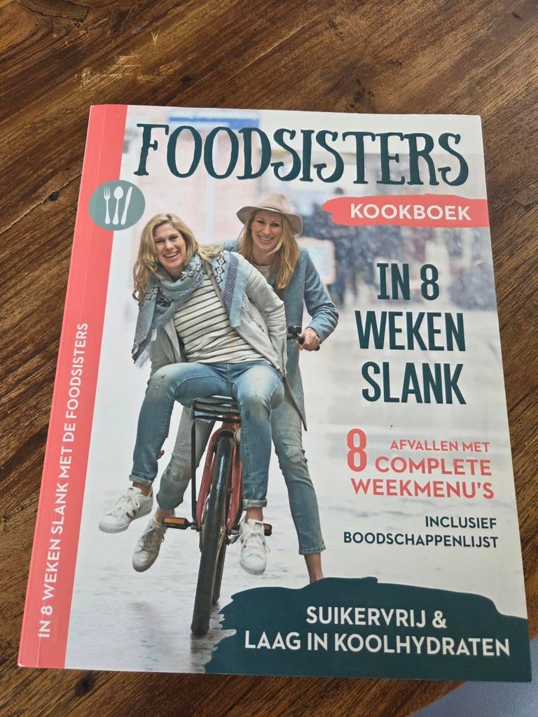 Foodsisters kookboek "in 8 weken slank", Boeken, Gezondheid, Dieet en Voeding, Ophalen of Verzenden, Zo goed als nieuw