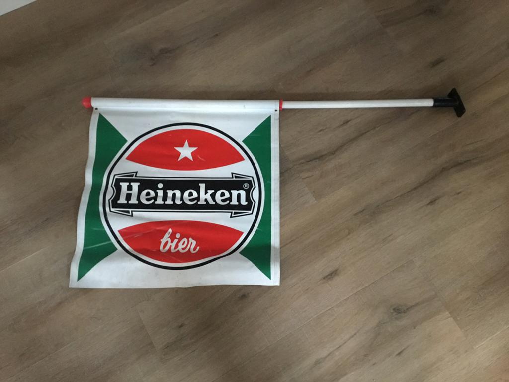 Vintage Heineken vlag, Ophalen, Gebruikt, Heineken