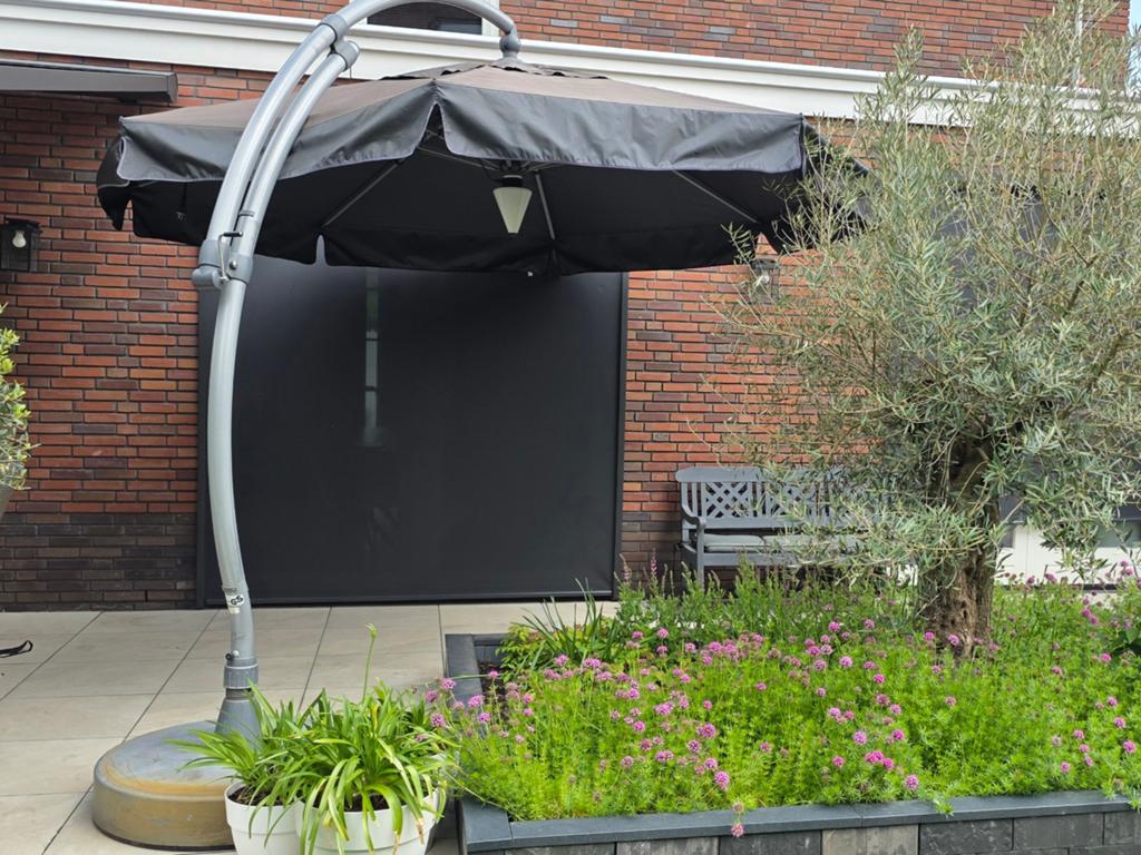 Sun garden parasol compleet incl. verlichting, Ophalen, Zweefparasol