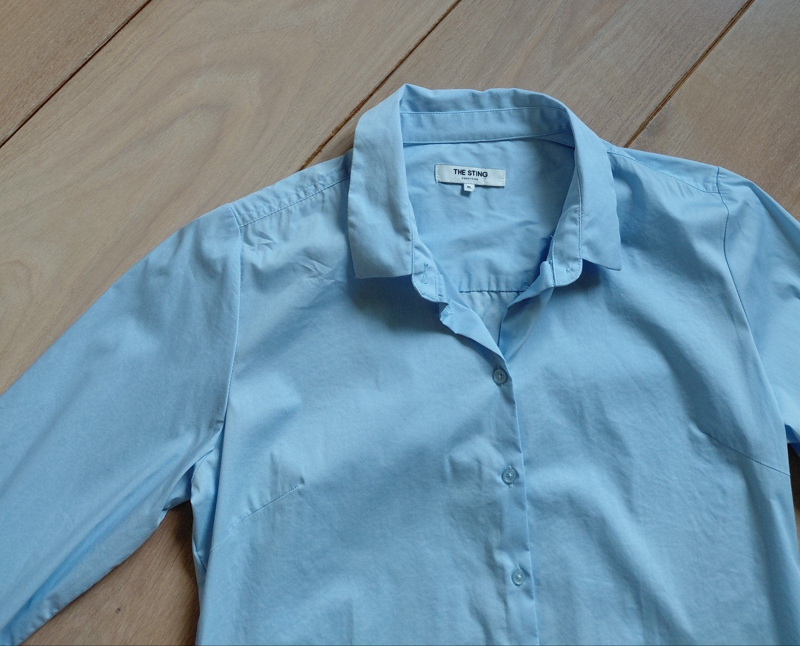 Als nw!!! mooie lichtbl stretch THE STING ds blouse mt Xl, The Sting, Blauw, Maat 46/48 (XL) of groter, Ophalen of Verzenden