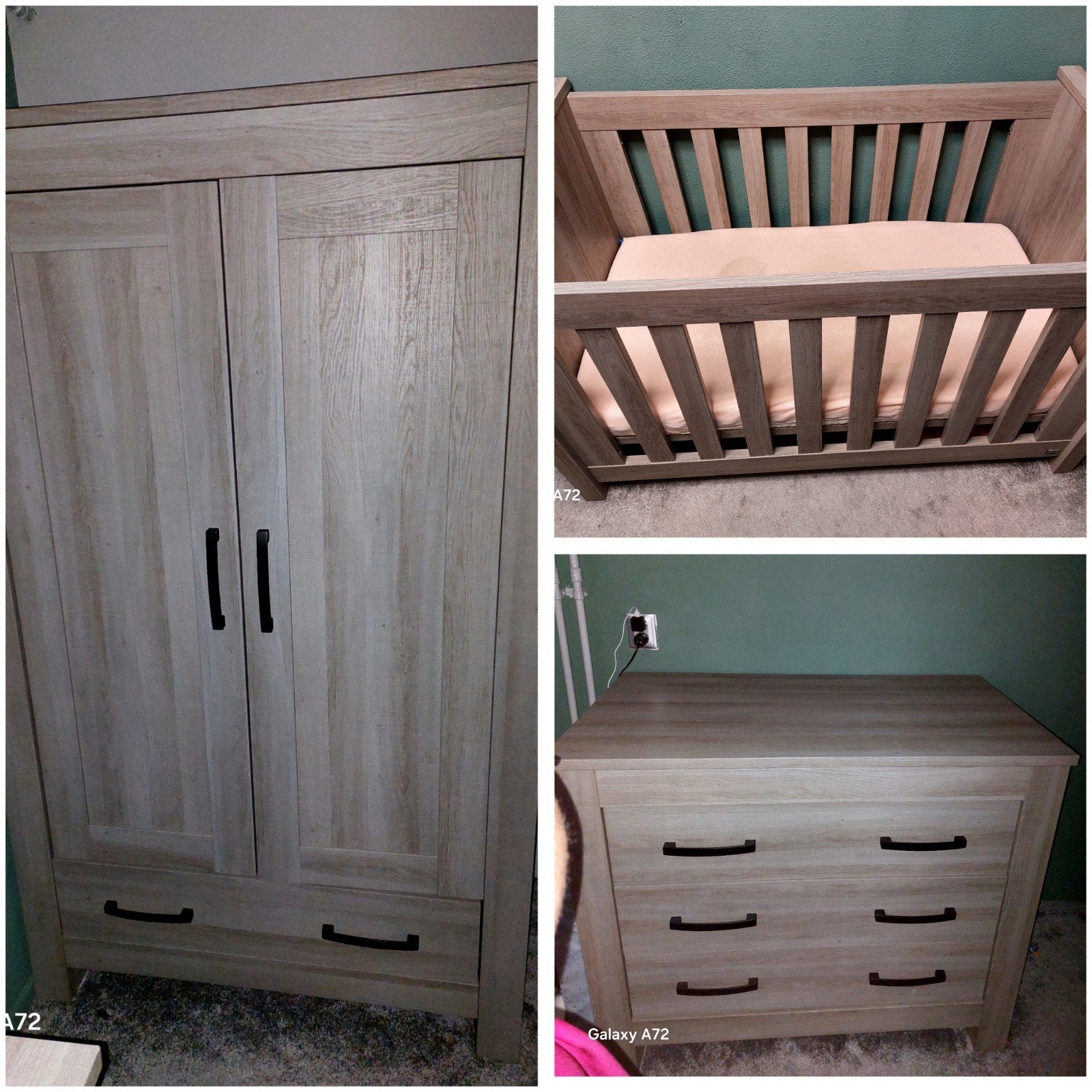 of teab Complete Babykamer Set: Ledikant, Commode en Kast, Ophalen, 50 tot 70 cm, Zo goed als nieuw, 75 tot 100 cm