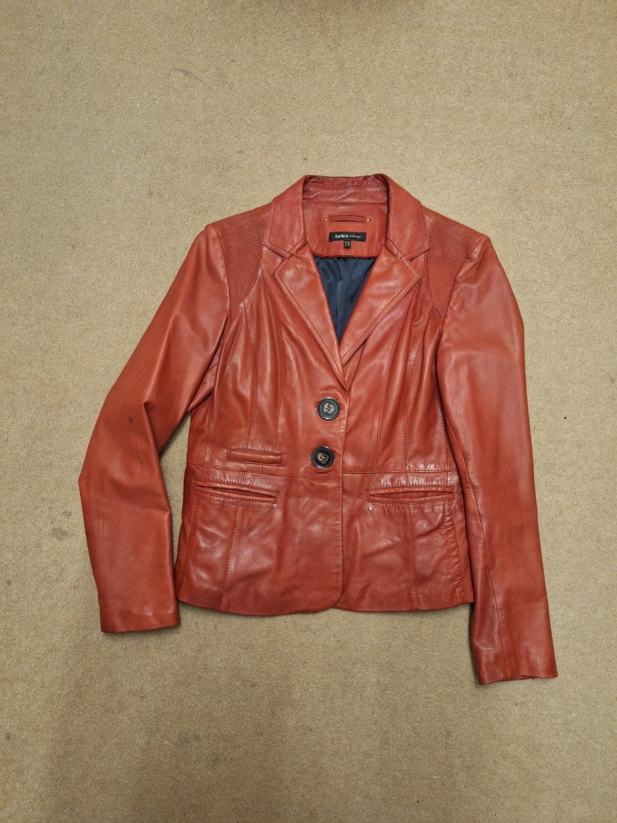 ARMA Women Leren Jasje - Maat 42/44 (L) - Oranje, Maat 42/44 (L), Ophalen of Verzenden, Gedragen, Rood
