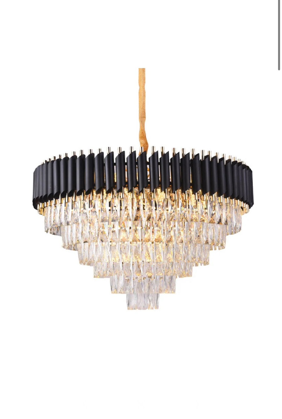 Xl 80 cm NEW hanglamp 2 kleur kroonluchter zakkroon lamp, Glas, E14 (klein), Nieuw, Eric Kuster
