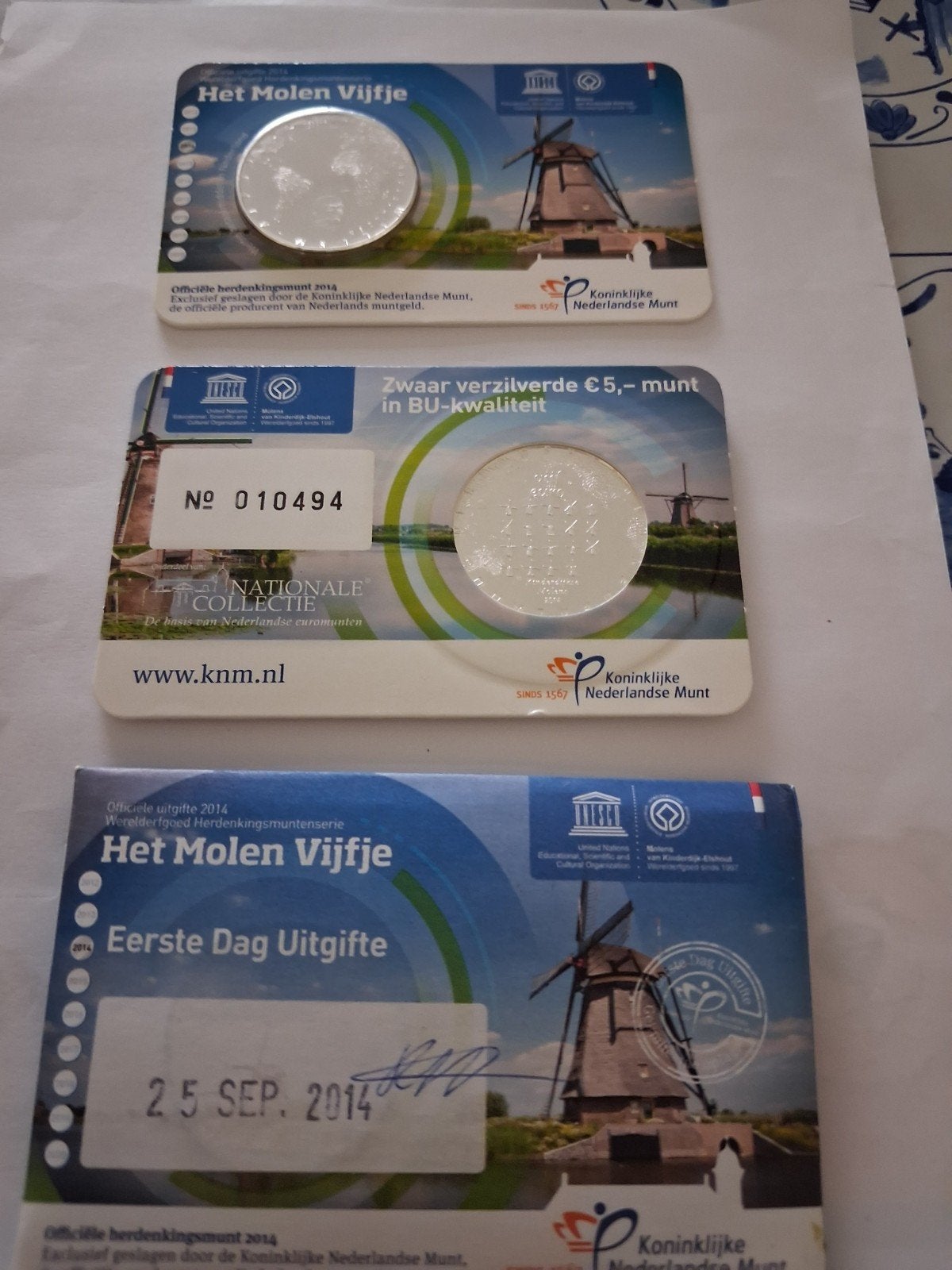 molenvijfje 2014 in 3 variaties, Ophalen of Verzenden