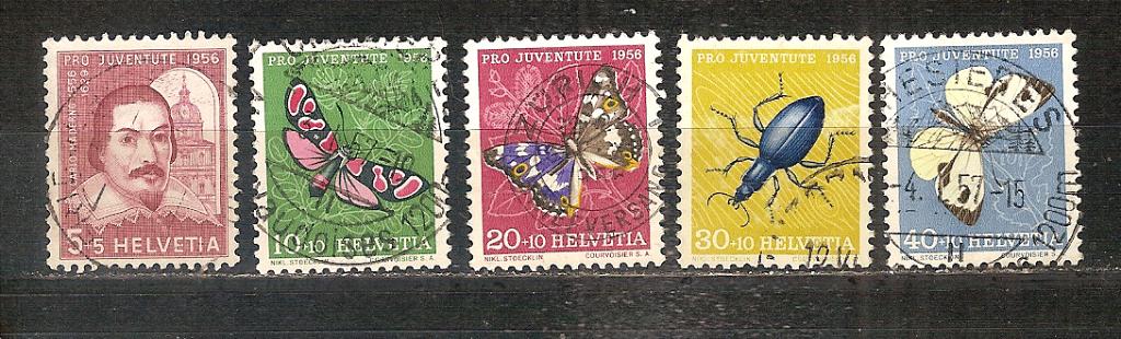 Zwitserland 632-636, Ophalen of Verzenden, Gestempeld