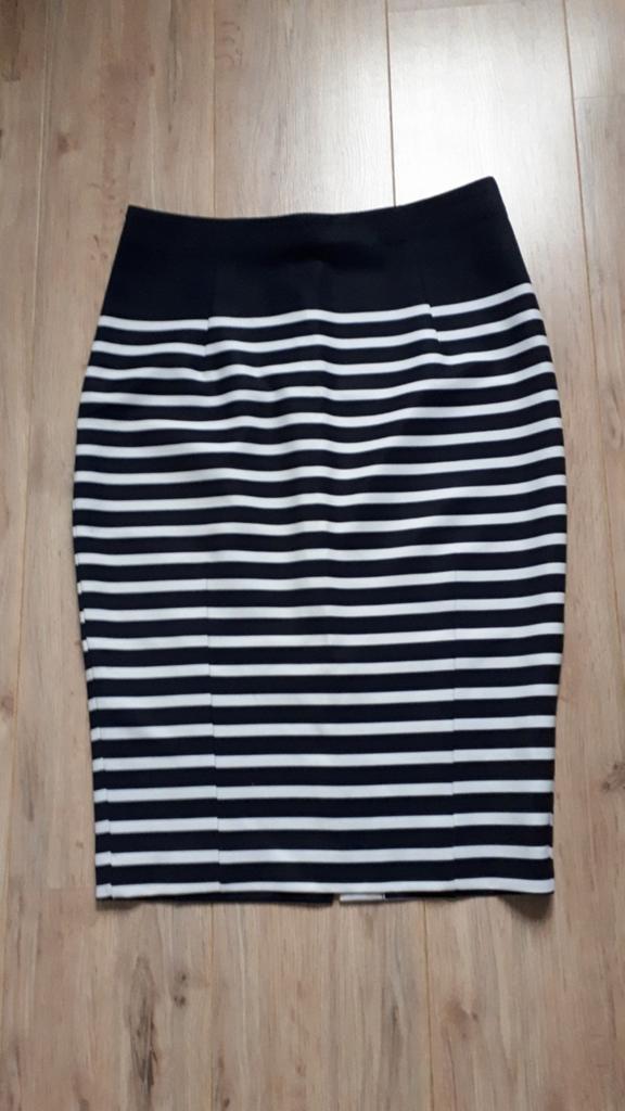 H&M gestreepte kokerrok maat 40 (valt als 38), Kleding | Dames, Maat 38/40 (M), H&M, Blauw, Nieuw