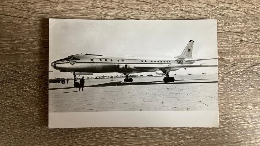 Oude ansichtkaart Tupolev Tu-110 Rusland 1961, Verzamelen, Luchtvaart en Vliegtuigspotten, Ophalen of Verzenden, Zo goed als nieuw