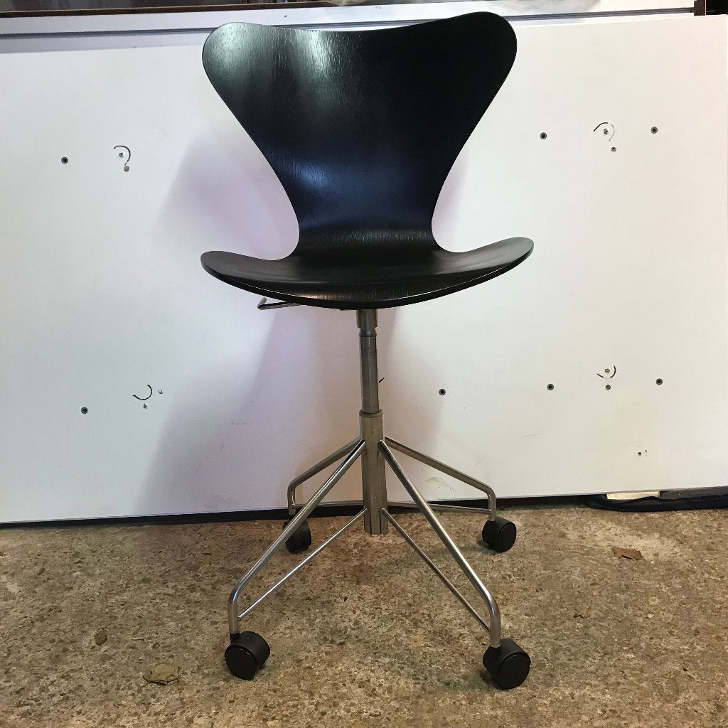 Fritz Hansen vlinder stoel 3117 bureaustoel zwart vintage, Gebruikt, Zwart, Ophalen of Verzenden, Nvt
