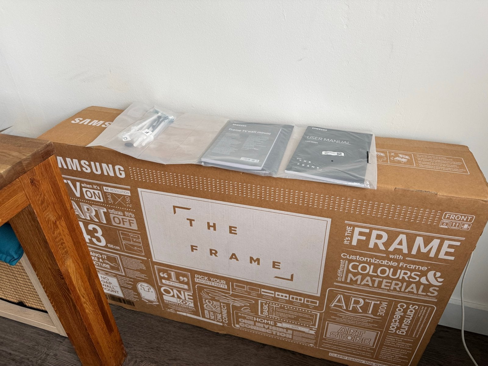 Samsung The Frame 43” TV met defect (UE43LS03NAS), Ophalen, 50 Hz, Samsung, 4k (UHD)