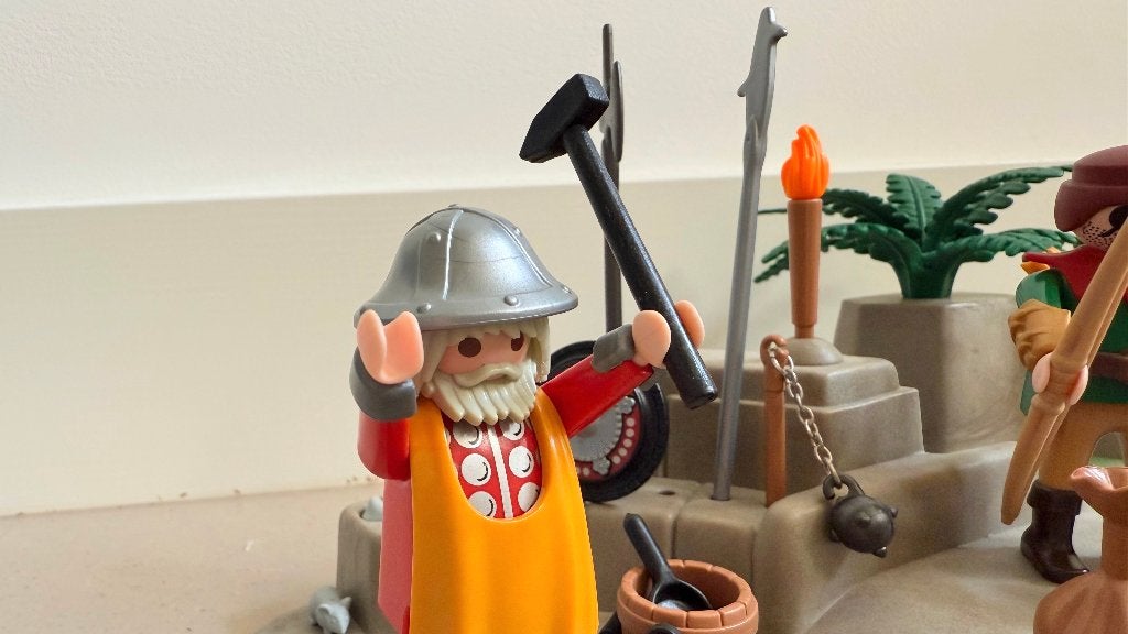 Playmobil 3125 Superset Smid met ridders, smid en paard, Complete set, Ophalen of Verzenden, Zo goed als nieuw, Kasteel/Fort