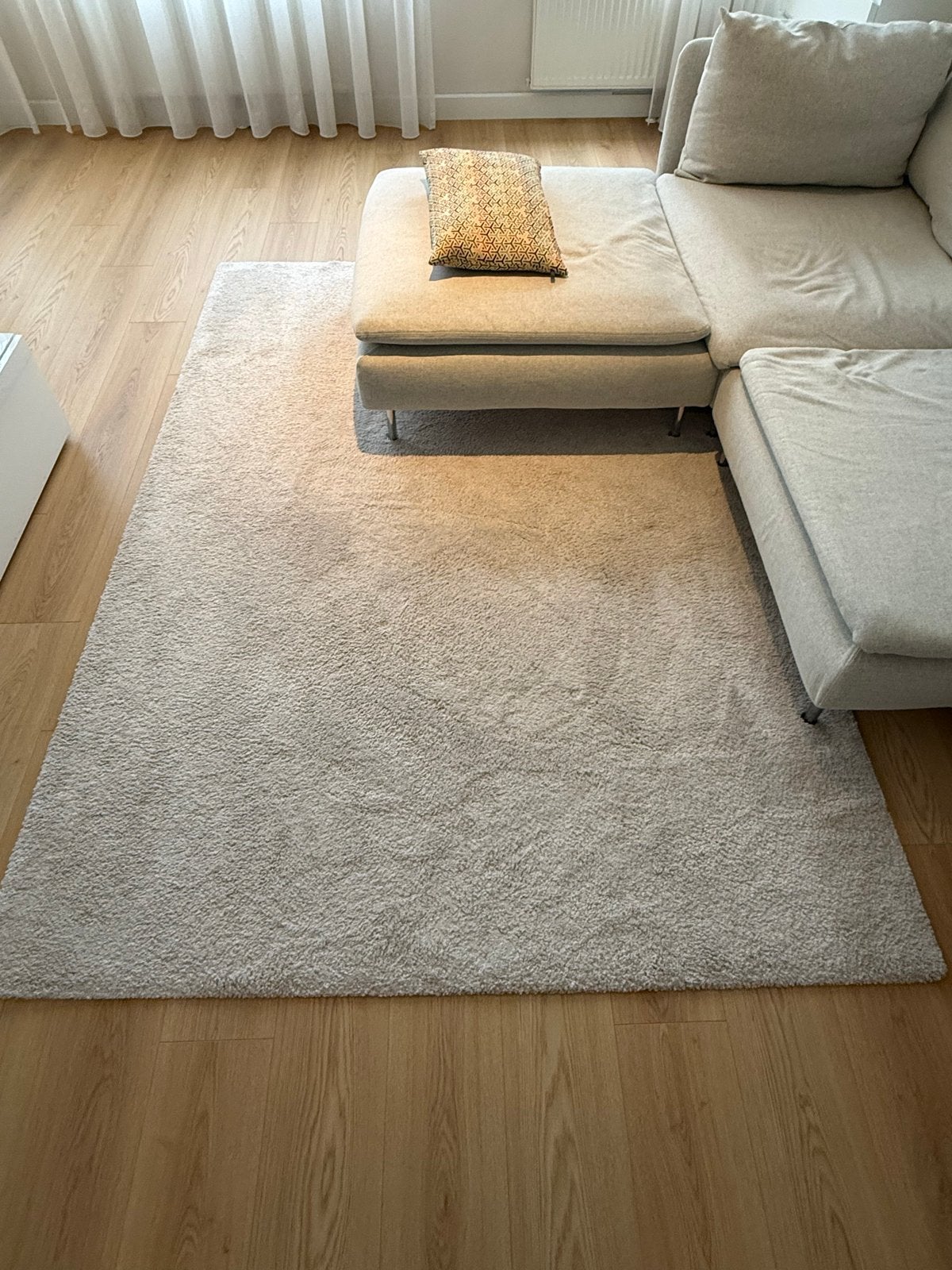 IKEA Stoense vloerkleed beige 170x240 cm, Huis en Inrichting, Ophalen, Beige, 150 tot 200 cm, 200 cm of meer