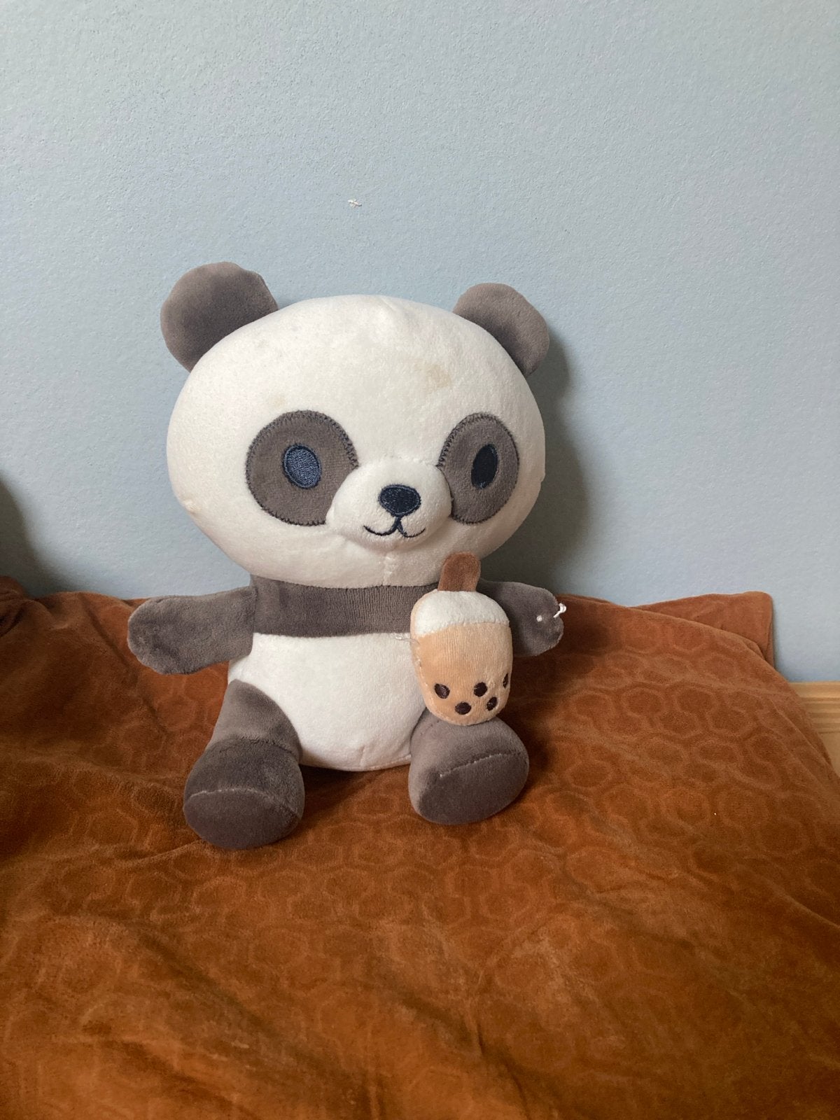 Leuke Panda Knuffel met Bubble Tea, Overige merken, Overige karakters, Overige typen, Ophalen of Verzenden