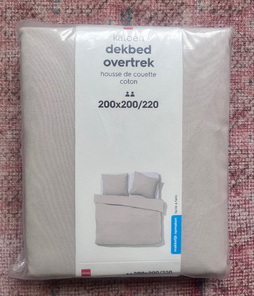 Nieuw katoen dekbedovertrek, Beige, Dekbedovertrek, Ophalen of Verzenden, HEMA