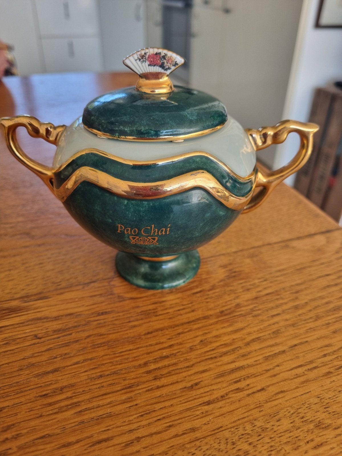 Decoratieve Pao Chai suikerpot met Oosterse afbeelding, Ophalen of Verzenden