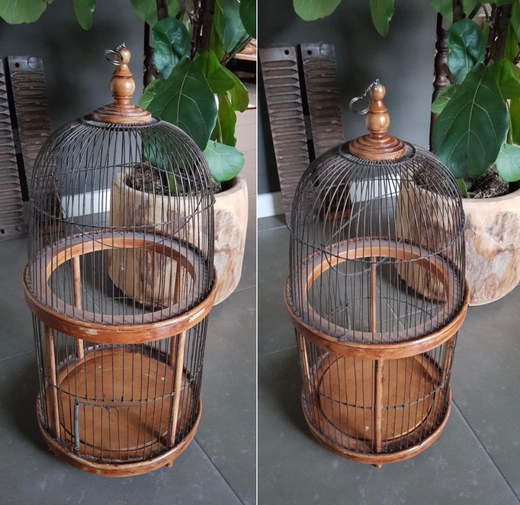 Ronde vogelkooi. Brocante., Diversen, Kerst, Ophalen