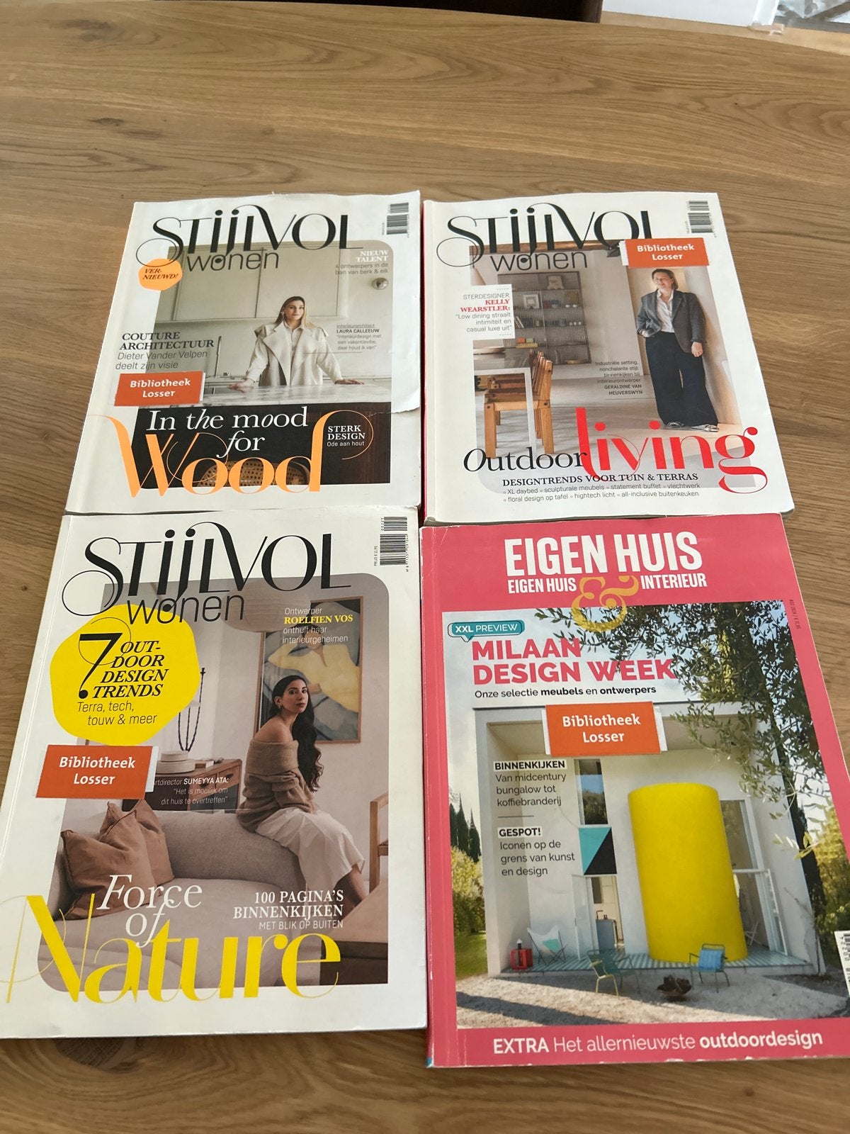 Stijlvol Wonen & Eigen Huis Interieur - 4 magazines, Ophalen of Verzenden, Gelezen, Overige typen