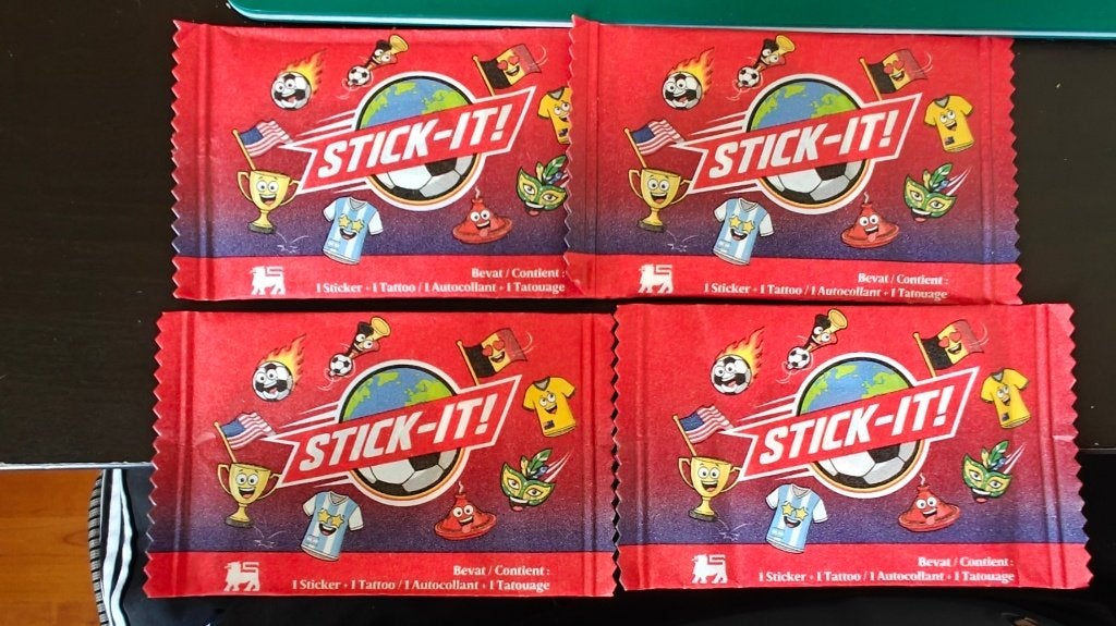 4 stick-its Delhaize, Ophalen of Verzenden, Zo goed als nieuw, Winkel of Supermarkt