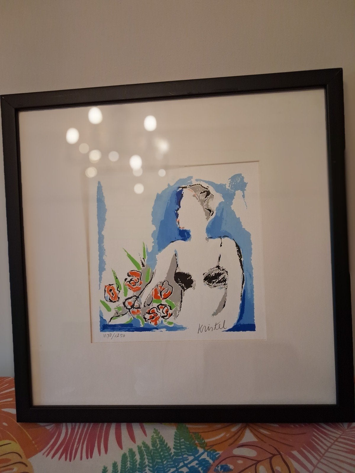 Gesigneerde en genummerde zeefdruk van Kristel, Gelimiteerde oplage, Ophalen of Verzenden, Portret en Figuren, Zeefdruk