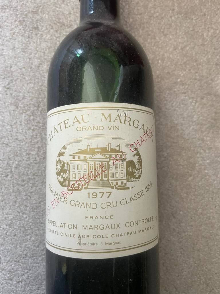 Château Margaux Grand Vin 1977 - Premier Grand Cru Classé, Verzamelen, Wijnen, Ophalen, Gebruikt, Frankrijk, Rode wijn