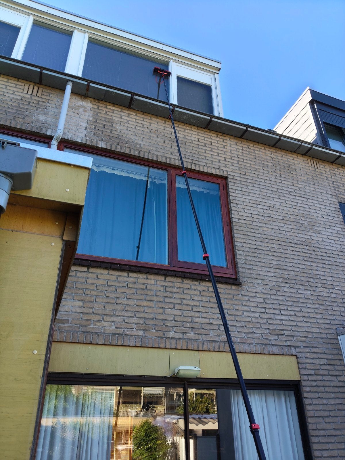 telescopische was borstel uitschuifbare tot 7 meter, Glazenwassen buiten