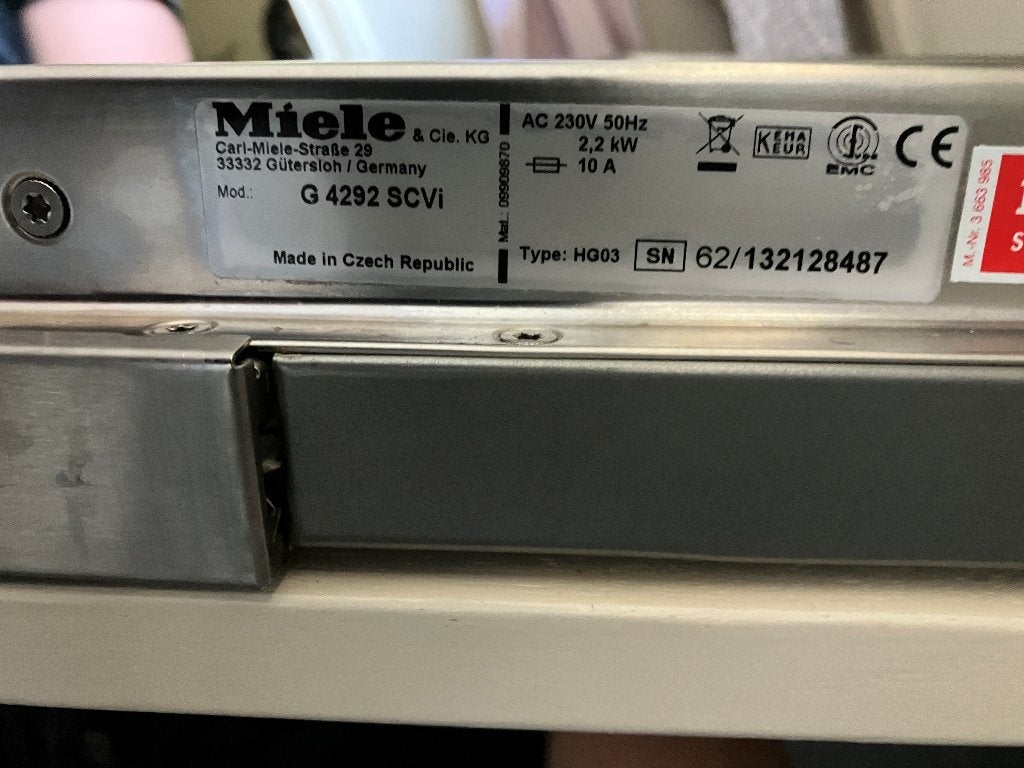 Miele G 4292 SCVi Vaatwasser Onderdelen, Ophalen of Verzenden, Zo goed als nieuw
