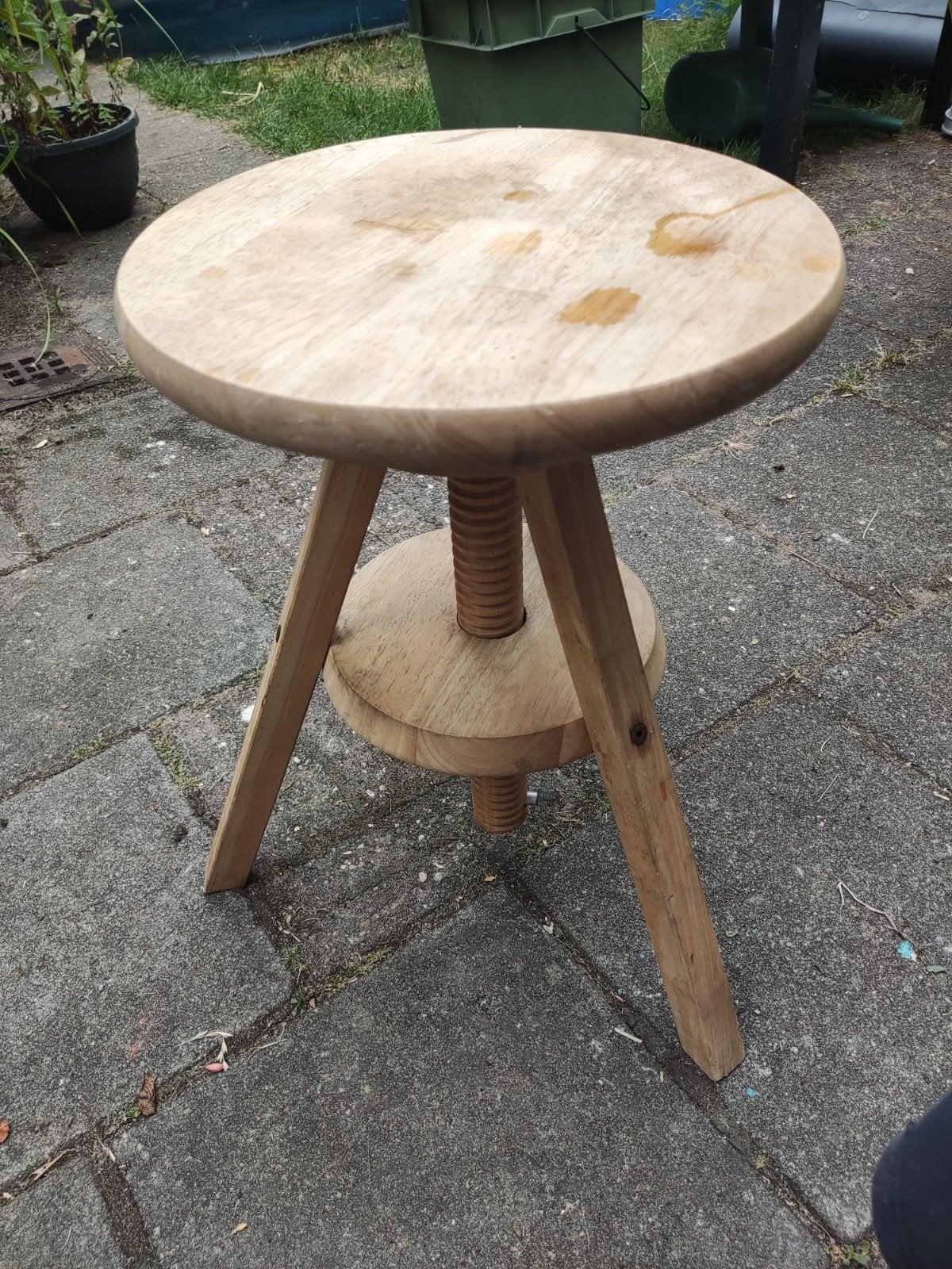 Pianokruk, Ophalen, In hoogte verstelbaar, Gebruikt, Hout