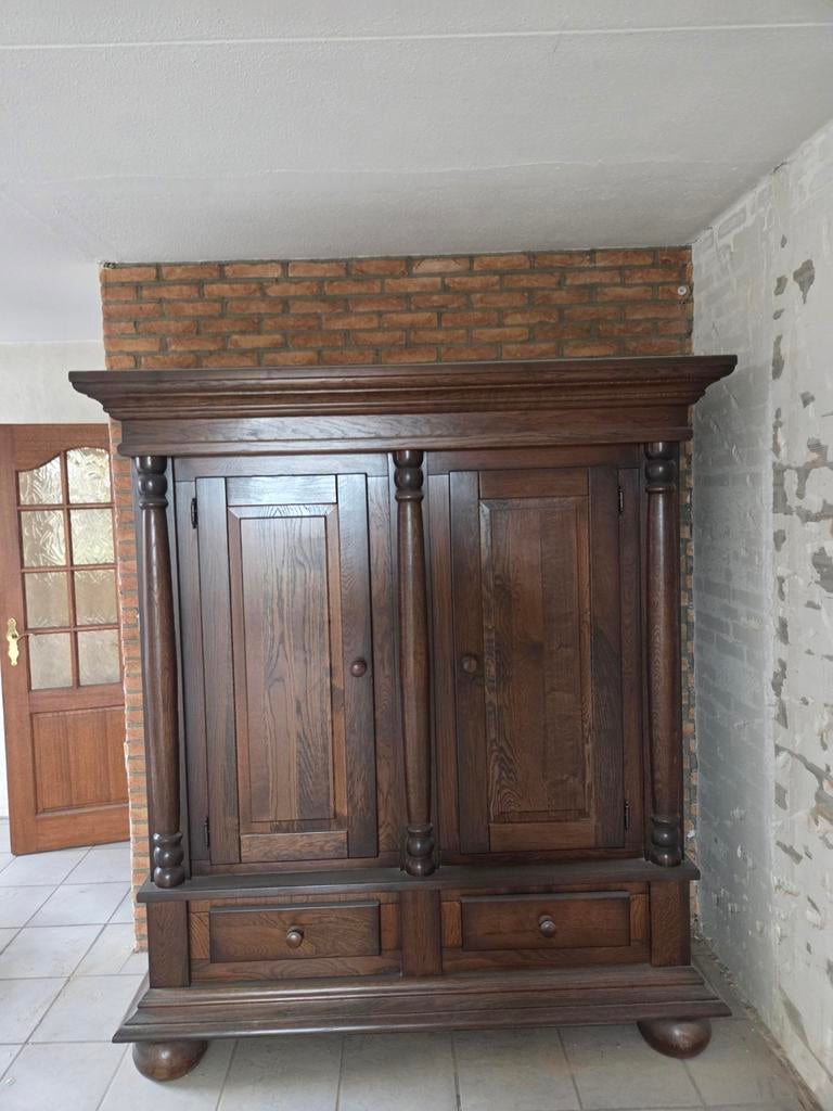 Nette eikenhouten kast - 175x200 cm, Ophalen