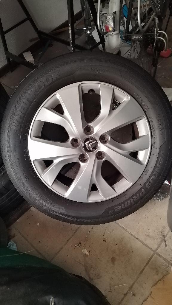 Zomer en Winter set 205/60/R16 C4 Grand Picasso, Ophalen, Gebruikt, 16 inch, Banden en Velgen