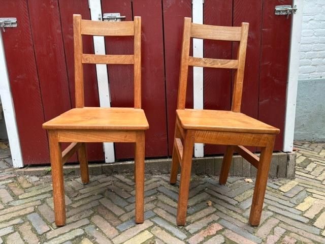 twee teak houten stoelen, Ophalen, Gebruikt, Twee, Bruin